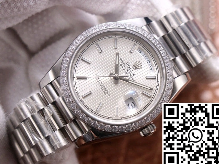 Dial Silver M228349RBR-0007 Rolex Factory Day-Date EW 0308